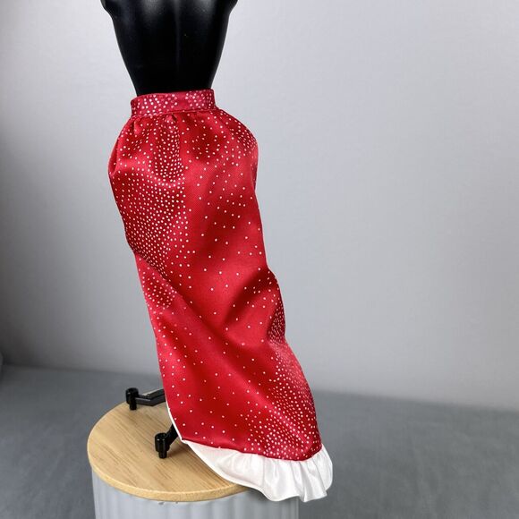 Vintage 1983 Barbie Twice As Nice #4821 Double Date Wrap Skirt Dress Red White - Picture 4 of 7